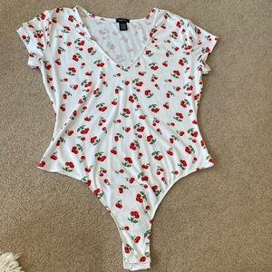 Rue 21 Cherry Bodysuit